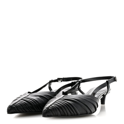 Louis Vuitton Calfskin Allure D'Orsay Slingback Pump 37.5 Black 4 of 9