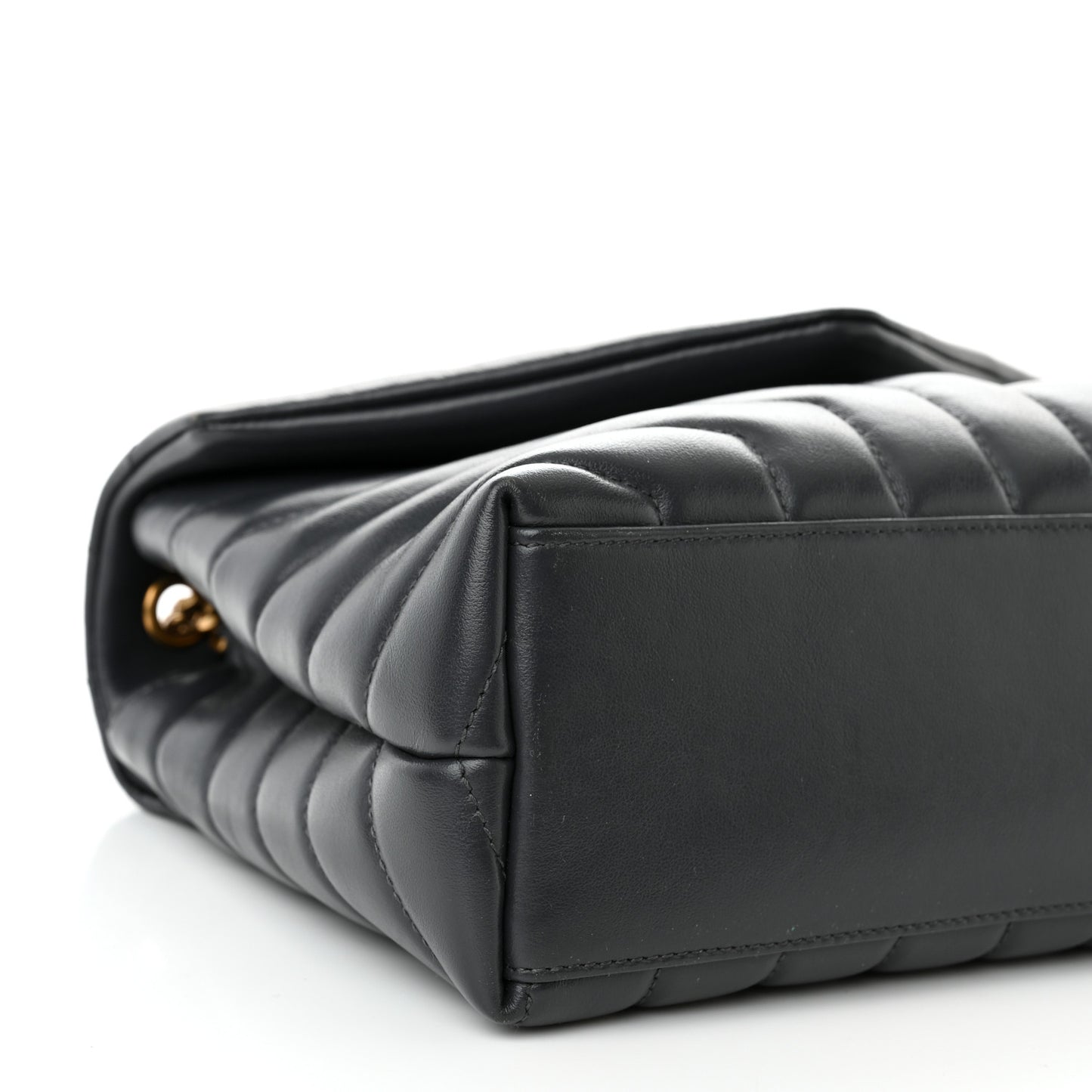 Calfskin Y Quilted Monogram Small Loulou Chain Satchel Storm
