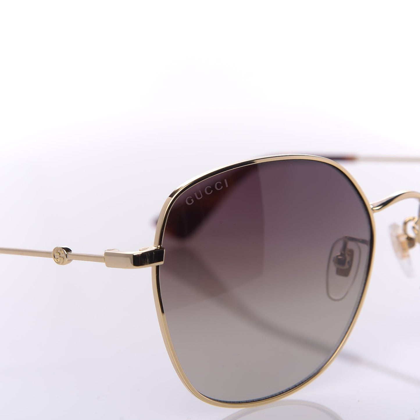 Metal Square Frame Sunglasses GG0415SK Gold