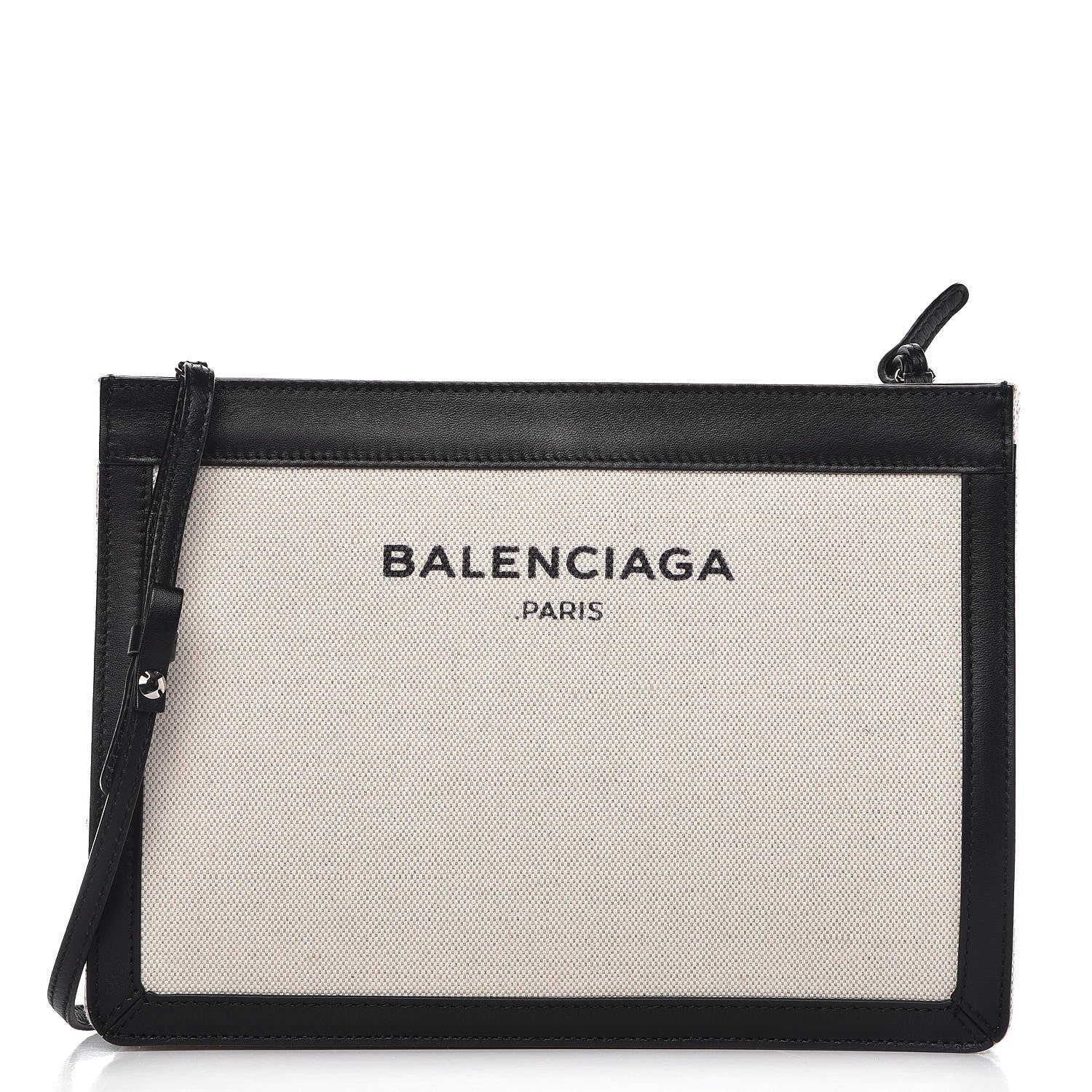 Balenciaga Cotton Canvas Pochette Crossbody Bag Black 1 of 9