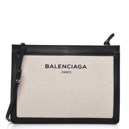 Balenciaga Cotton Canvas Pochette Crossbody Bag Black 1 of 9
