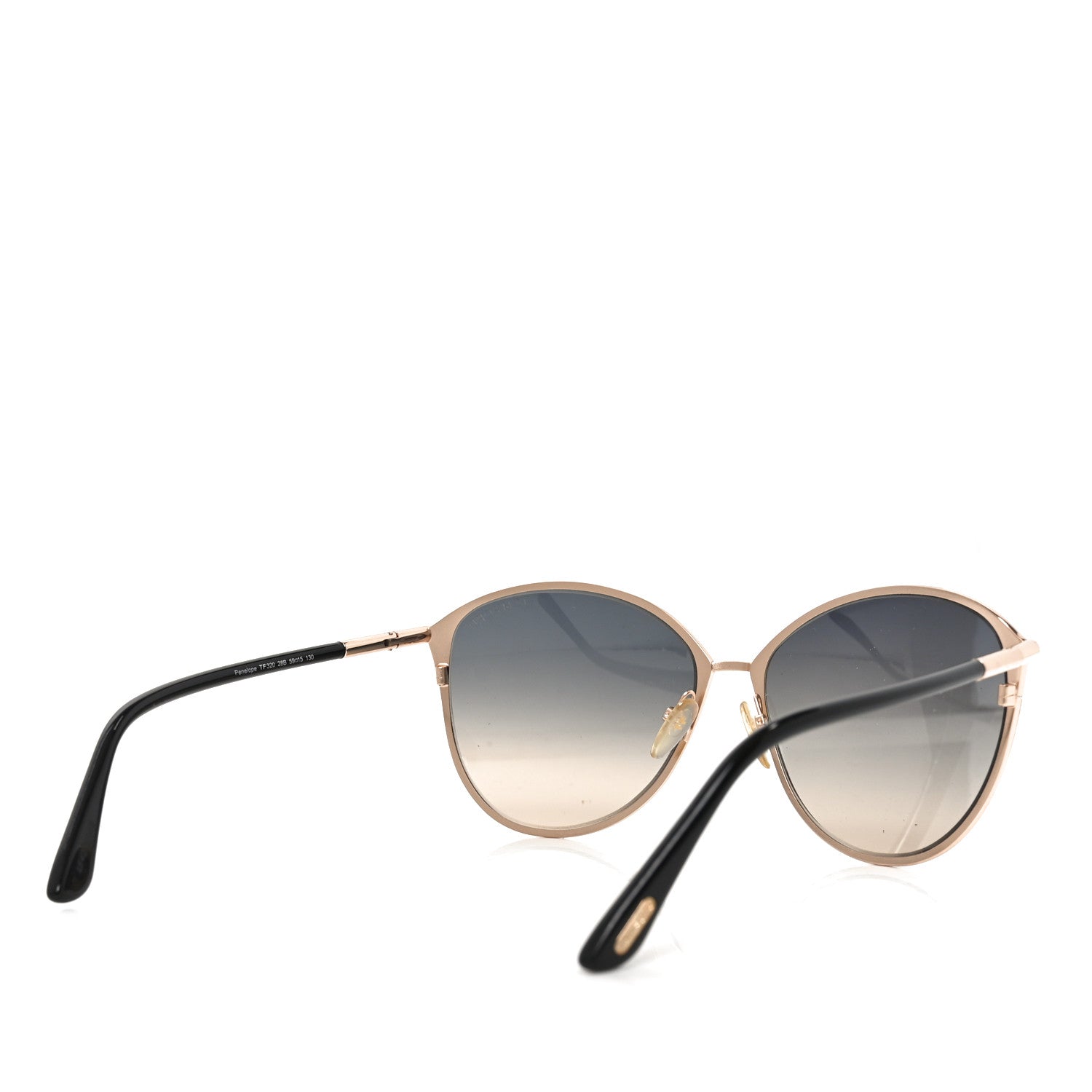 Tom Ford Penelope Vintage Round Sunglasses TF320 Black 4 of 7