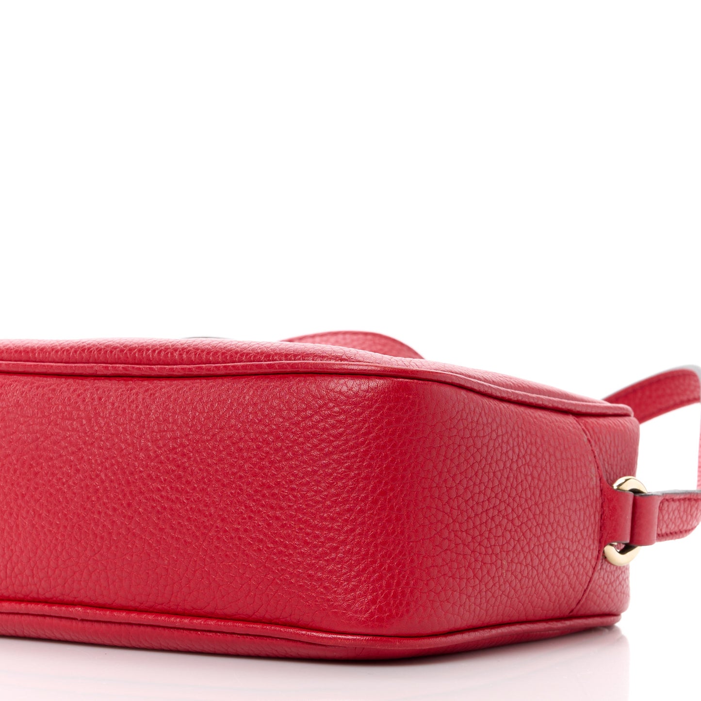 Pebbled Calfskin Small Soho Disco Bag Vibrant Red