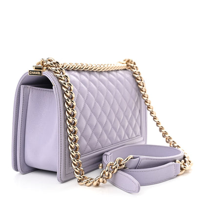 Chanel Caviar Quilted Medium Boy Flap Light Purple 3 of 11