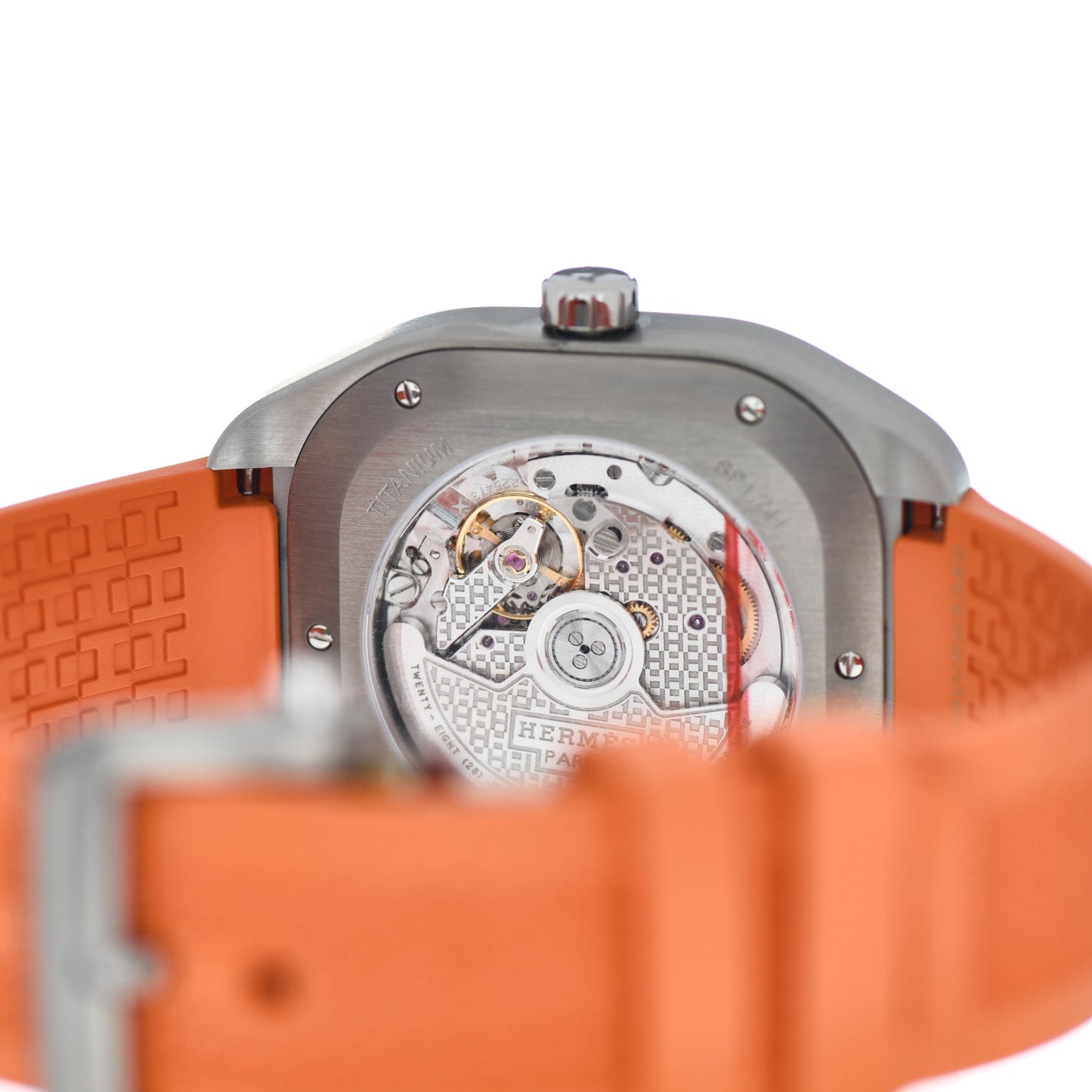 Titanium Rubber 39mm H08 Automatic Watch Orange
