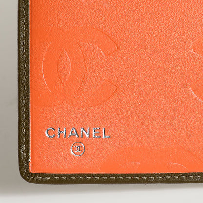 Chanel Calfskin Python Quilted Cambon Yen Wallet Khaki 5 of 8