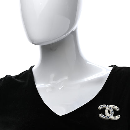 Chanel Resin Crystal La Pausa CC Brooch White 2 of 4