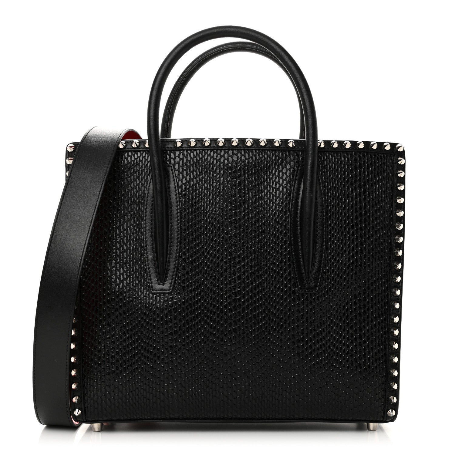 Christian Louboutin Snakeskin Medium Paloma Tote Black 1 of 11