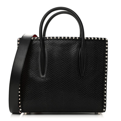 Christian Louboutin Snakeskin Medium Paloma Tote Black 1 of 11