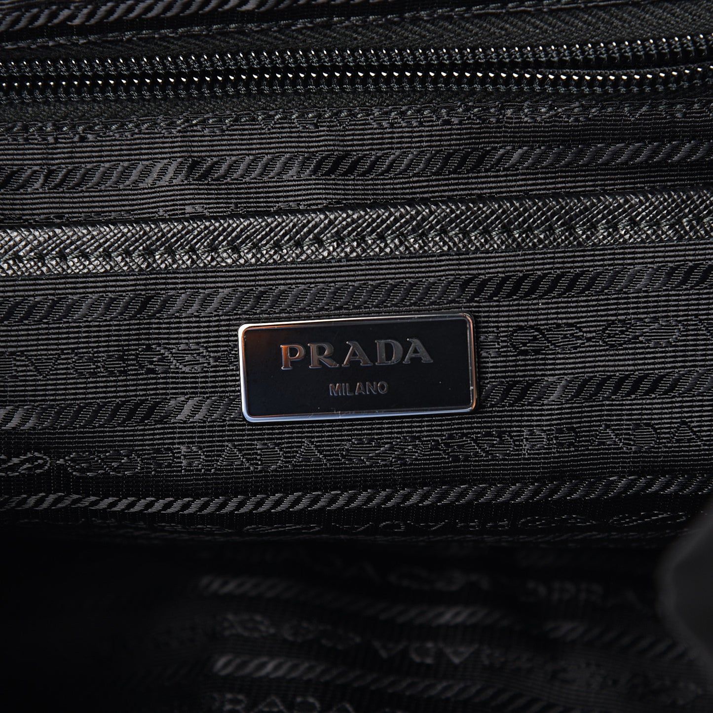Tessuto Nylon Saffiano Medium Backpack Black