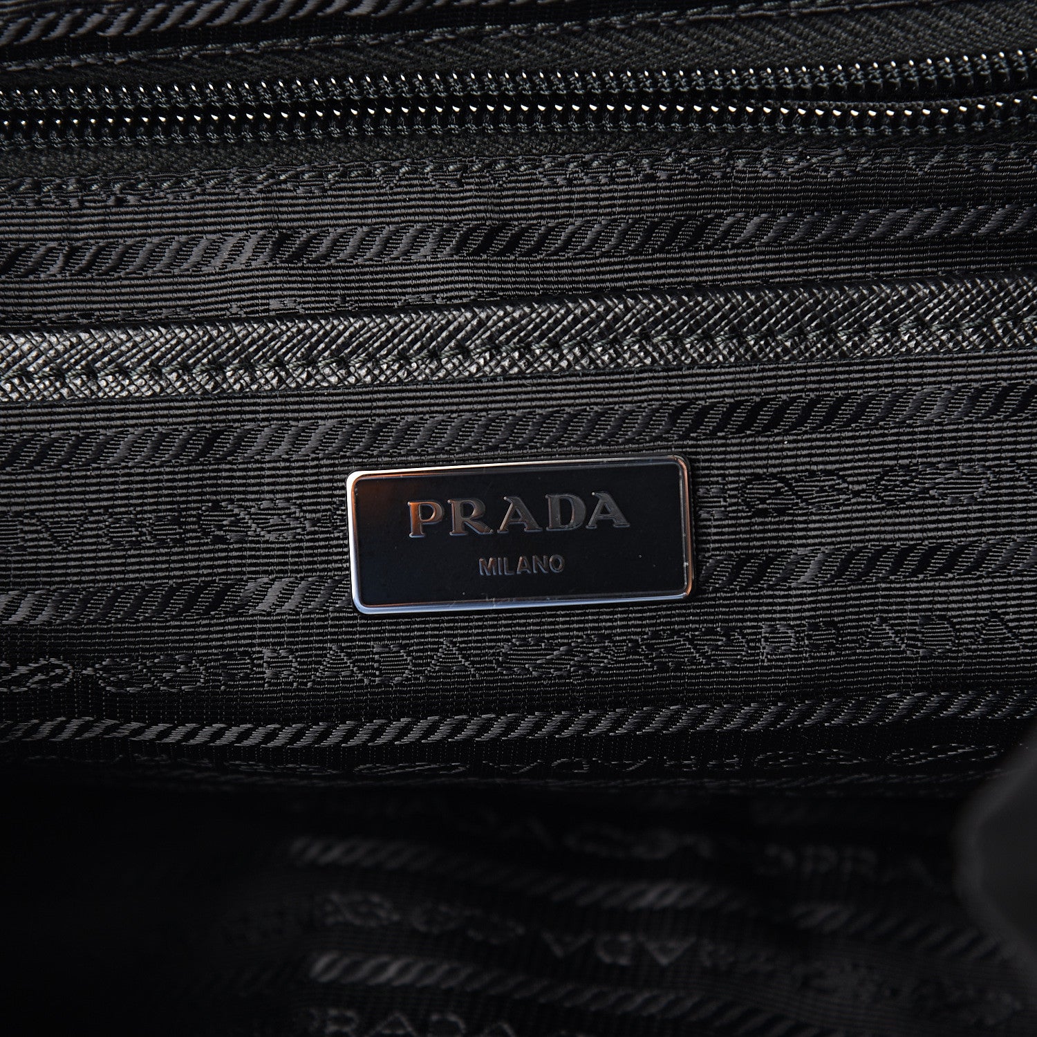Prada Tessuto Nylon Saffiano Medium Backpack Black 5 of 9
