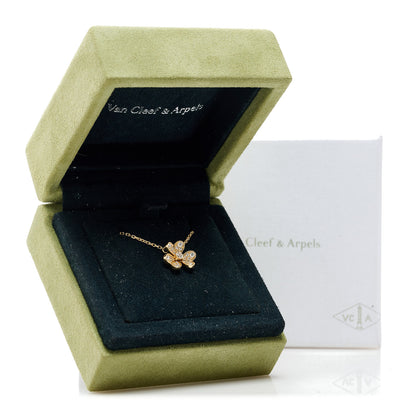 Van Cleef & Arpels 18K Yellow Gold Diamond Mini Frivole Pendant Pave Necklace 6 of 6