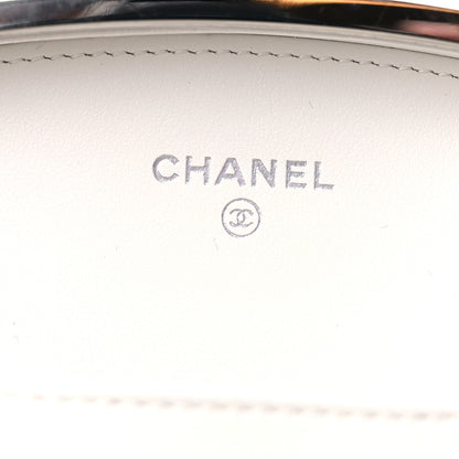 Chanel Patent Goatskin Quilted Clutch With Chain White 6 of 10