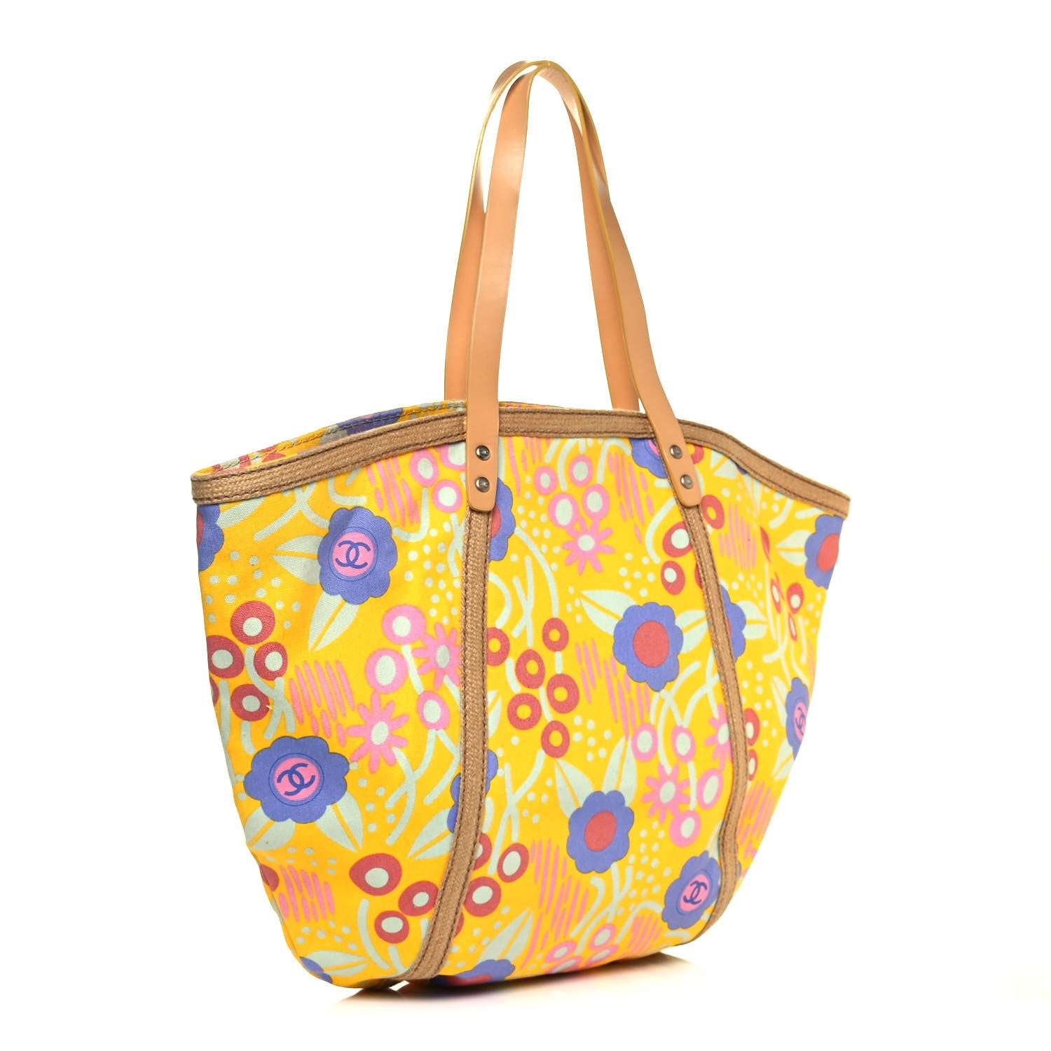 Chanel Canvas Printed Tote Multicolor 2 of 10