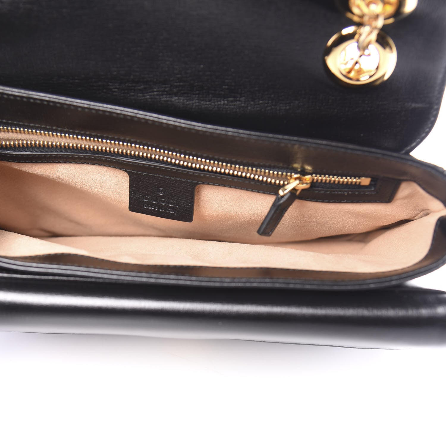 Gucci Azalea Calfskin Small Marina Chain Shoulder Bag Black 5 of 11