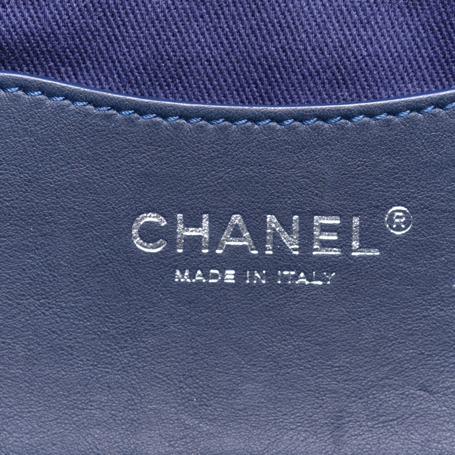 Chanel Denim Quilted Camellia Embroidered Medium Flap Blue 6 of 8