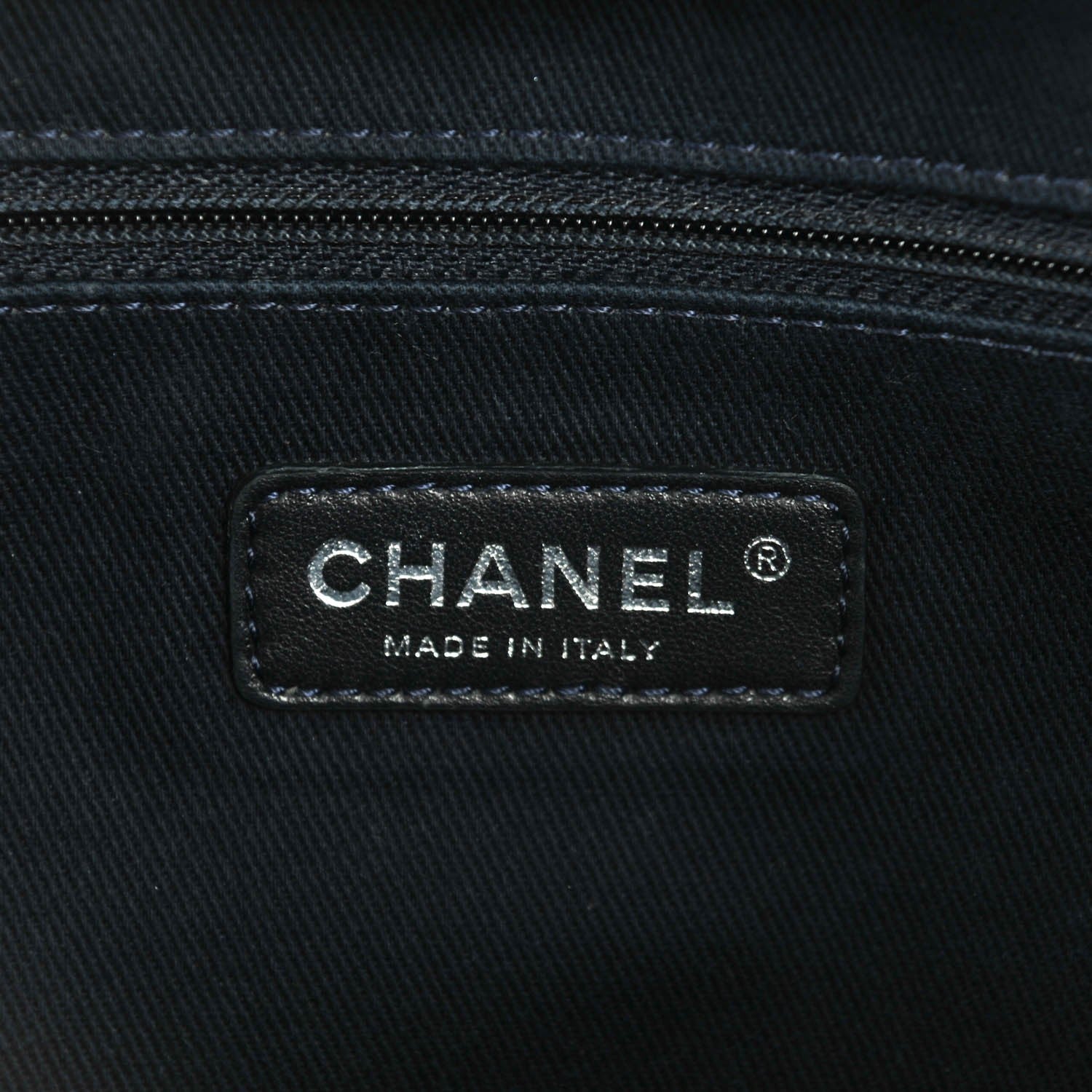 Chanel Canvas Small Deauville Tote Dark Blue 6 of 7