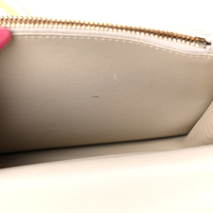 Saint Laurent Calfskin Crocodile Embossed Monogram Sunset Chain Wallet Blanc Vintage 11 of 11