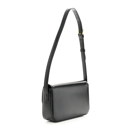 Celine Shiny Calfskin Triomphe Shoulder Bag Black 3 of 10