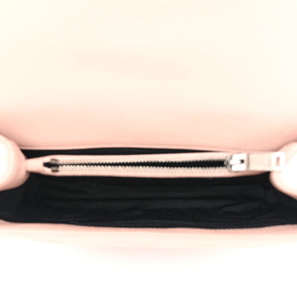 Saint Laurent Sheepskin Matelasse Chevron Monogram Medium College Bag Rose Poudre 5 of 10