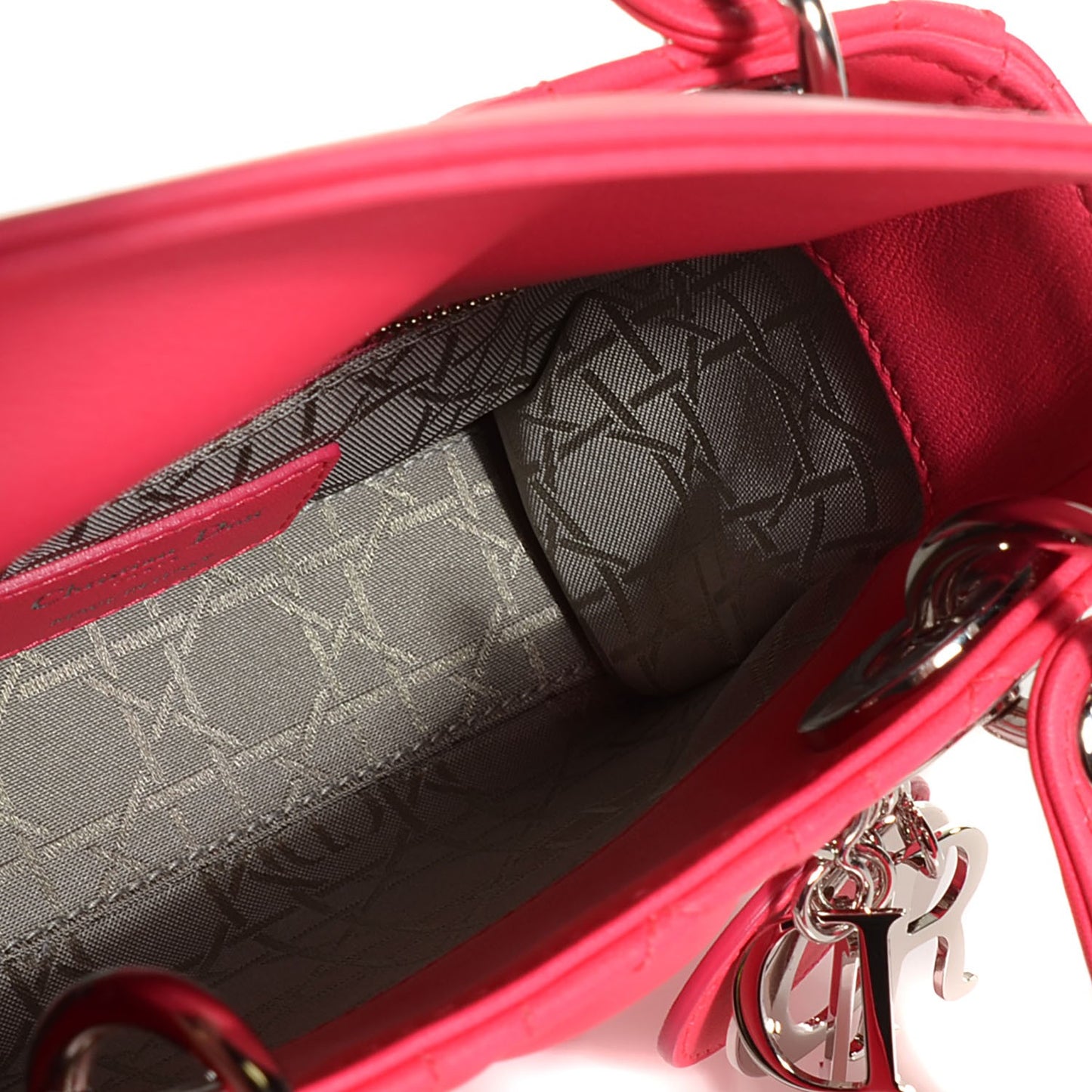 Lambskin Cannage Mini Lady Dior Deep Rose