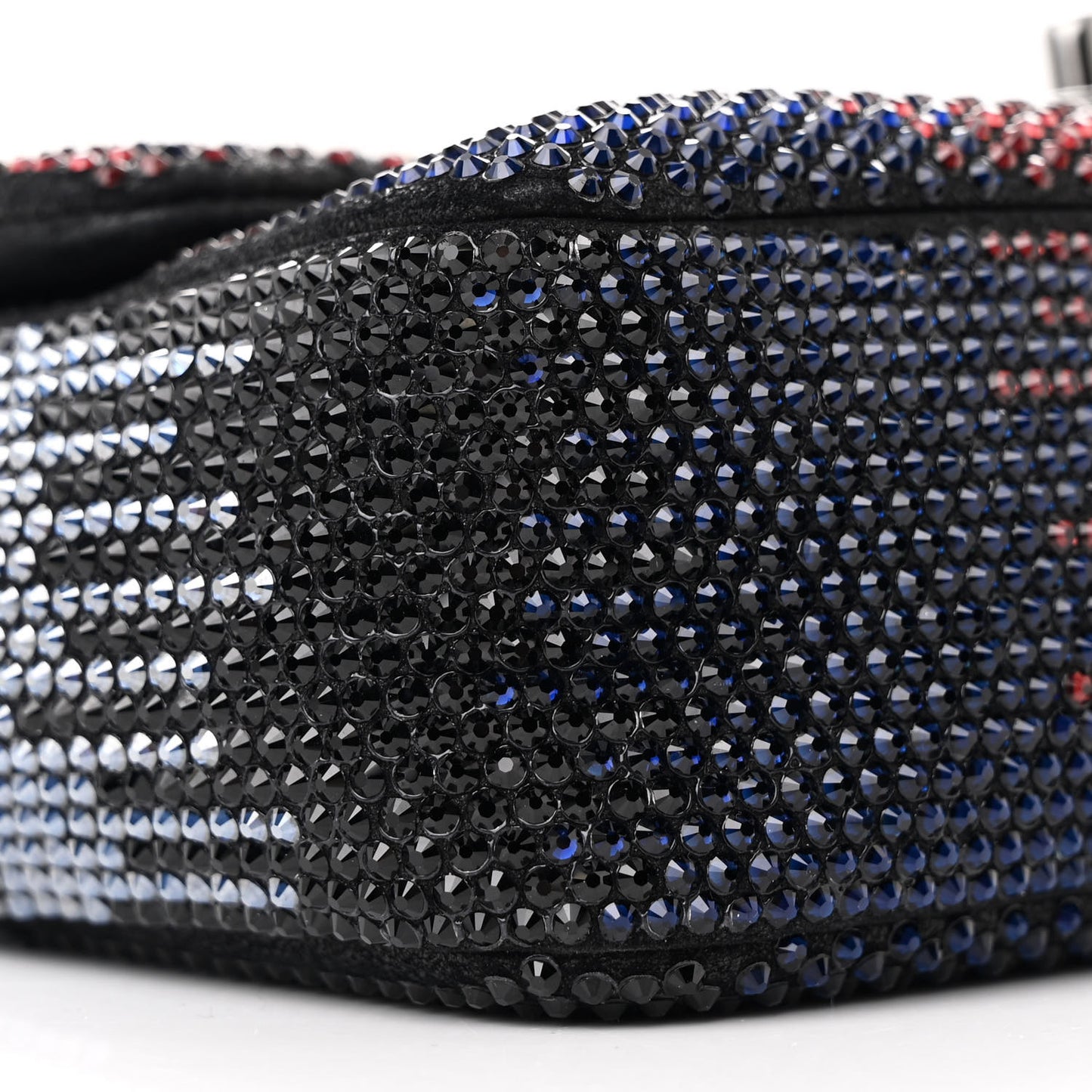 Suede Calfskin Crystal Mini Single Flap Multicolor