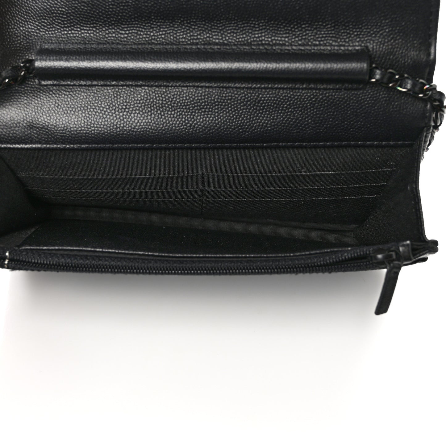 Caviar Quilted Boy Wallet On Chain WOC So Black
