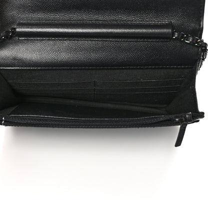 Chanel Caviar Quilted Boy Wallet On Chain WOC So Black 5 of 13