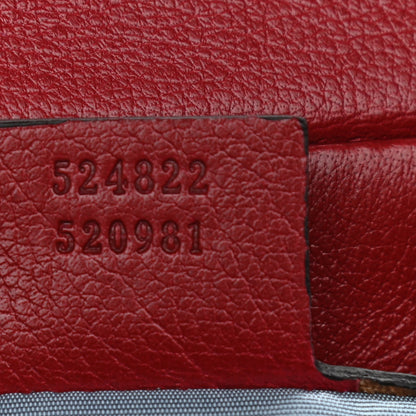 Gucci Calfskin Diagonal GG Medium Thiara Double Envelope Shoulder Bag Black Red 8 of 11