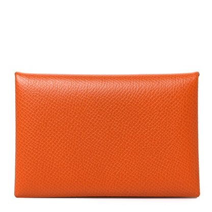 Hermes Epsom Calvi Card Case Orange 1 of 6