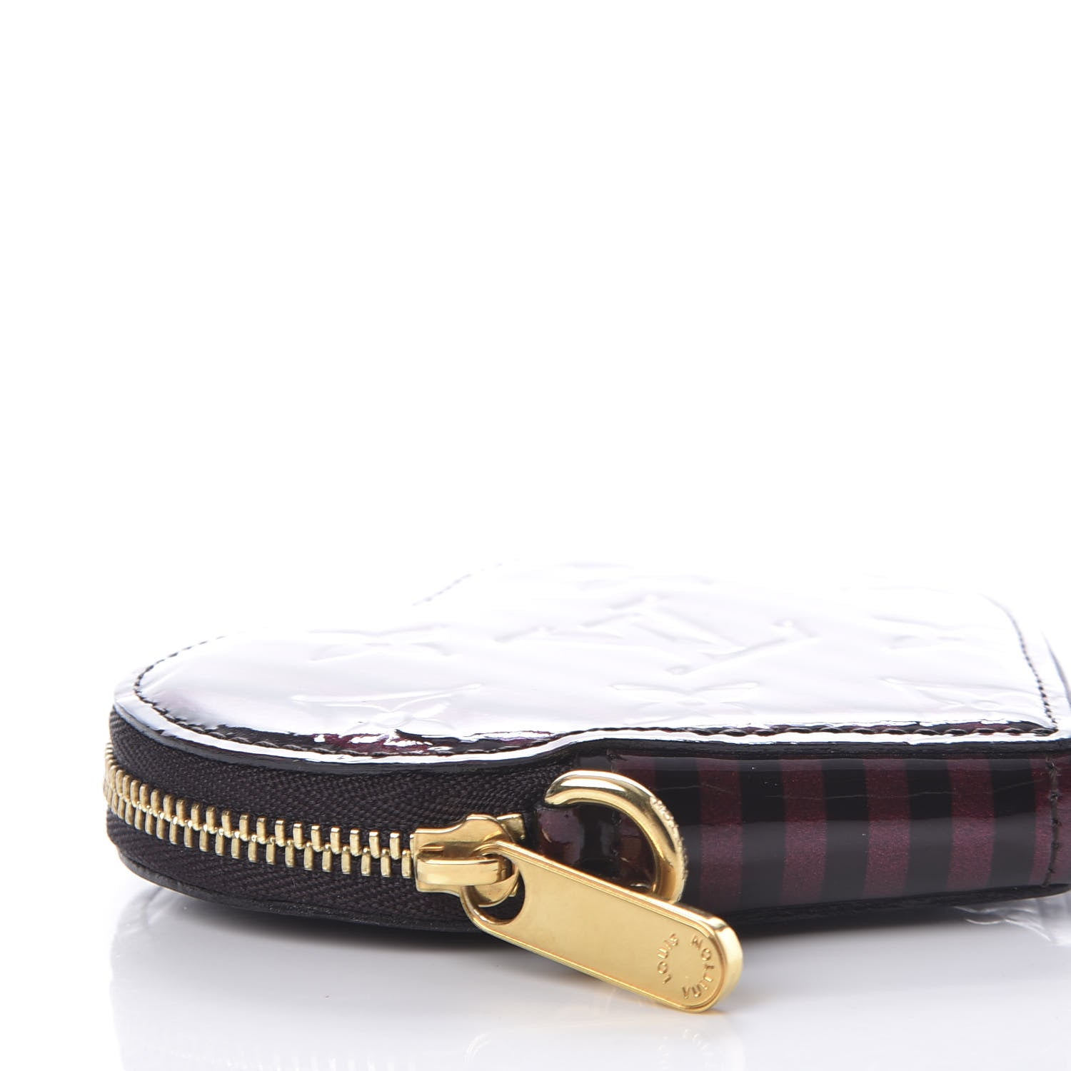 Louis Vuitton Vernis Rayures Coeur Heart Coin Purse Amarante 6 of 9