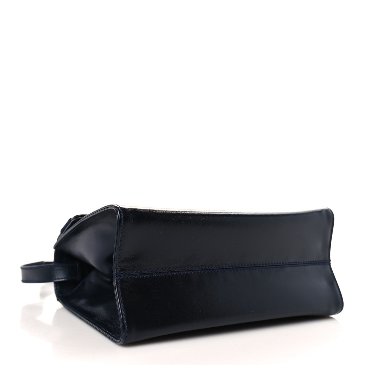 Calfskin Vera Bow Mini Top Handle Crossbody Bag Navy