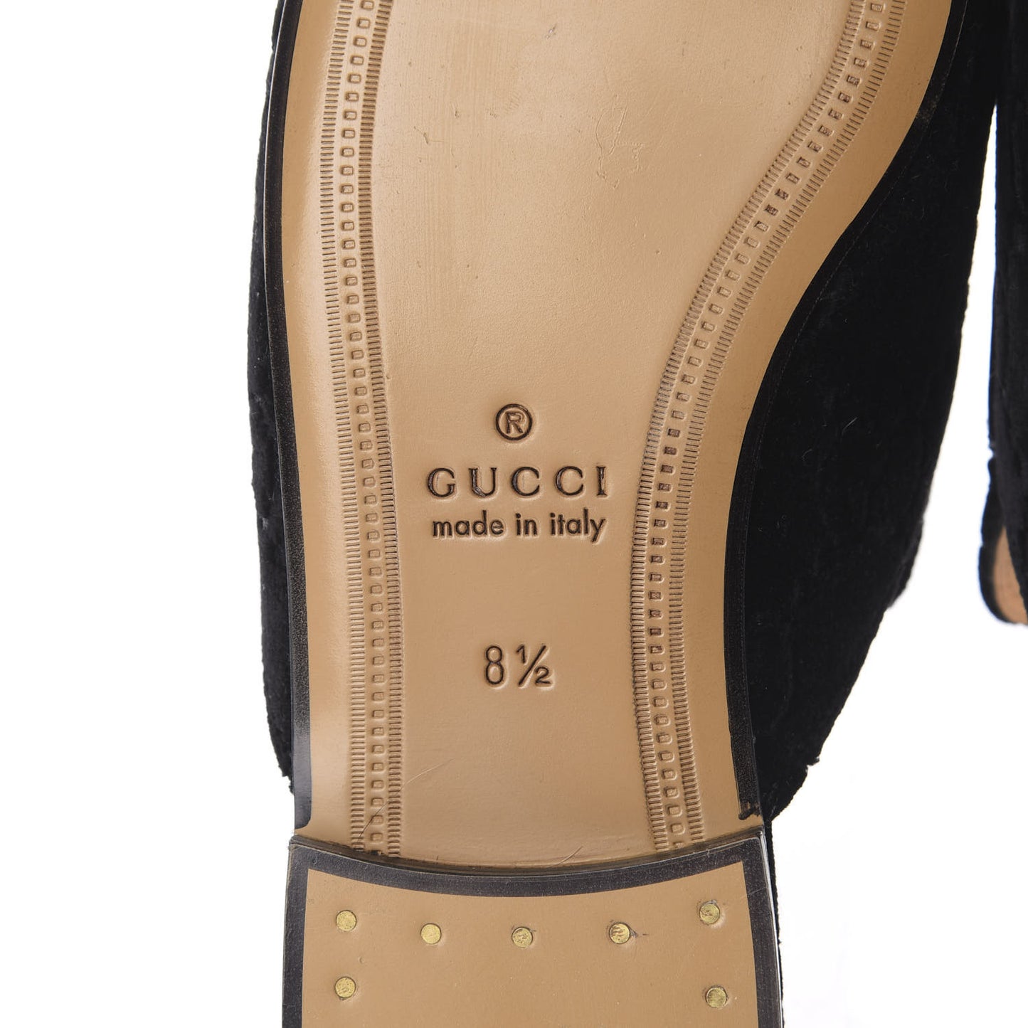 Velvet GG Monogram Mens Princetown Slippers 8.5 Black