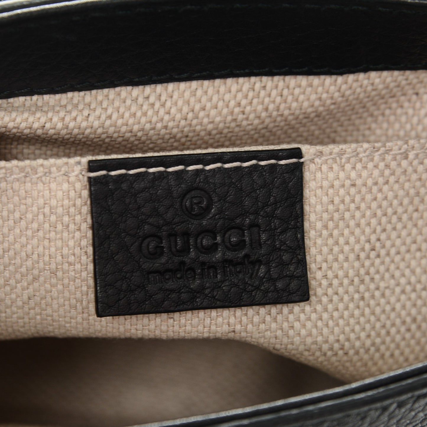 Pebbled Calfskin Small Soho Flap Crossbody Black
