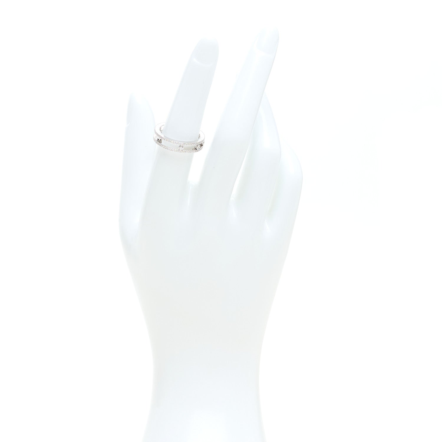 Messika 18K White Gold Diamond Move Romane Band Ring 52 6 2 of 6