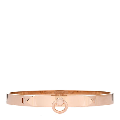 Hermes 18K Rose Gold PM Collier De Chien Bracelet ST 1 of 4