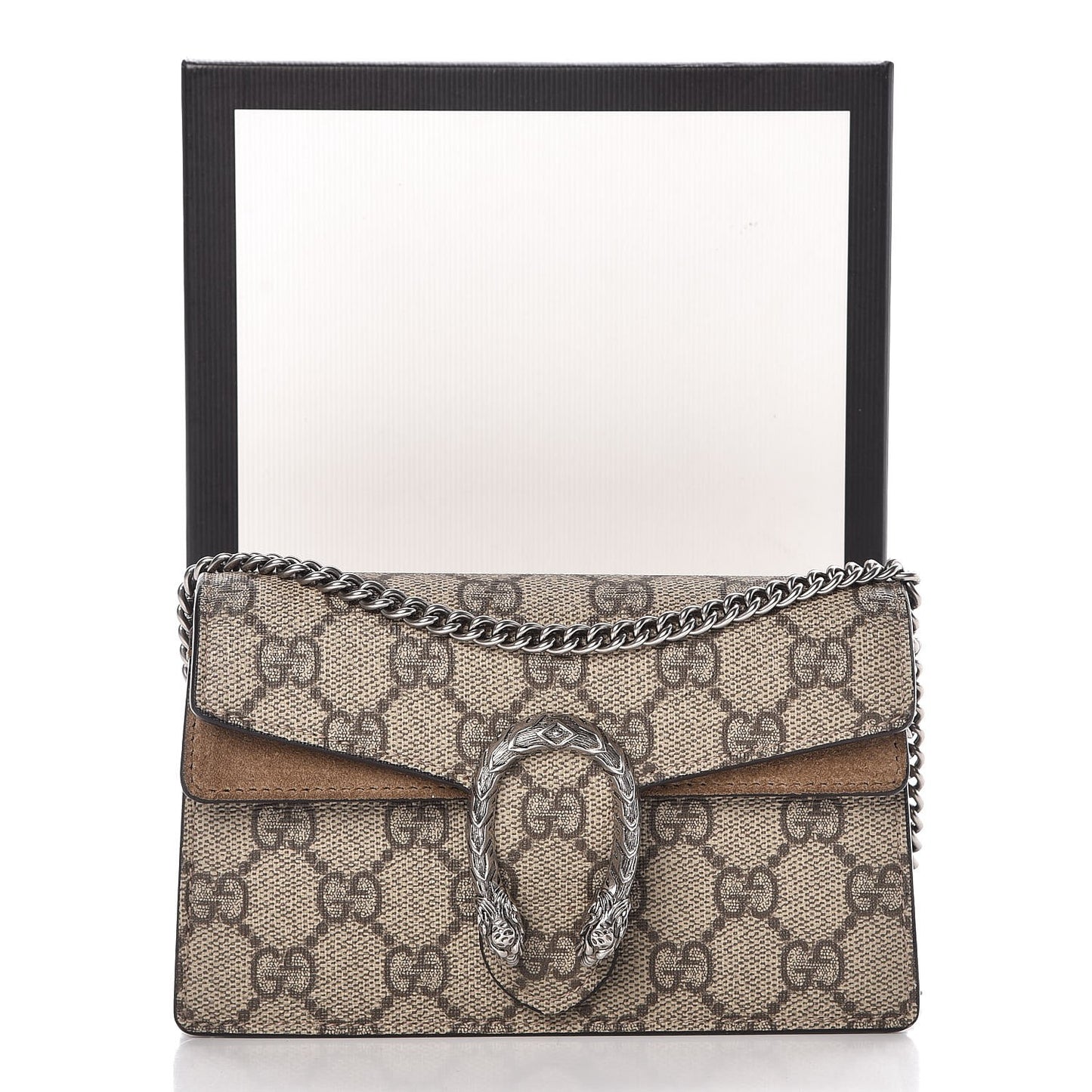 GG Supreme Monogram Super Mini Dionysus Shoulder Bag Taupe