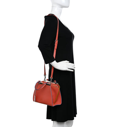 Fendi Vitello Dolce Mini 3jours Tote Rosso Pimento 2 of 13