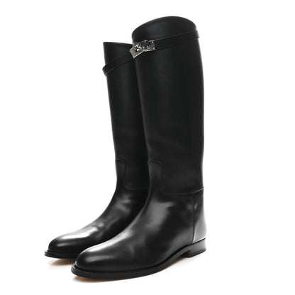 Hermes Box Kelly Jumping Boots 39 Black 4 of 9