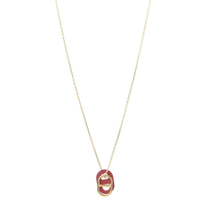 Hermes Swift O'Maillon Pendant Necklace Rose Mexico 1 of 8