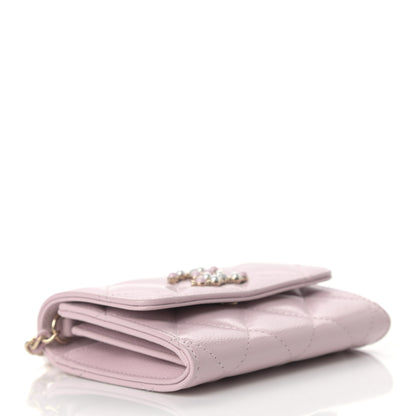 Chanel Caviar Quilted Coco Candy Card Holder On Chain Light Pink 3 of 9