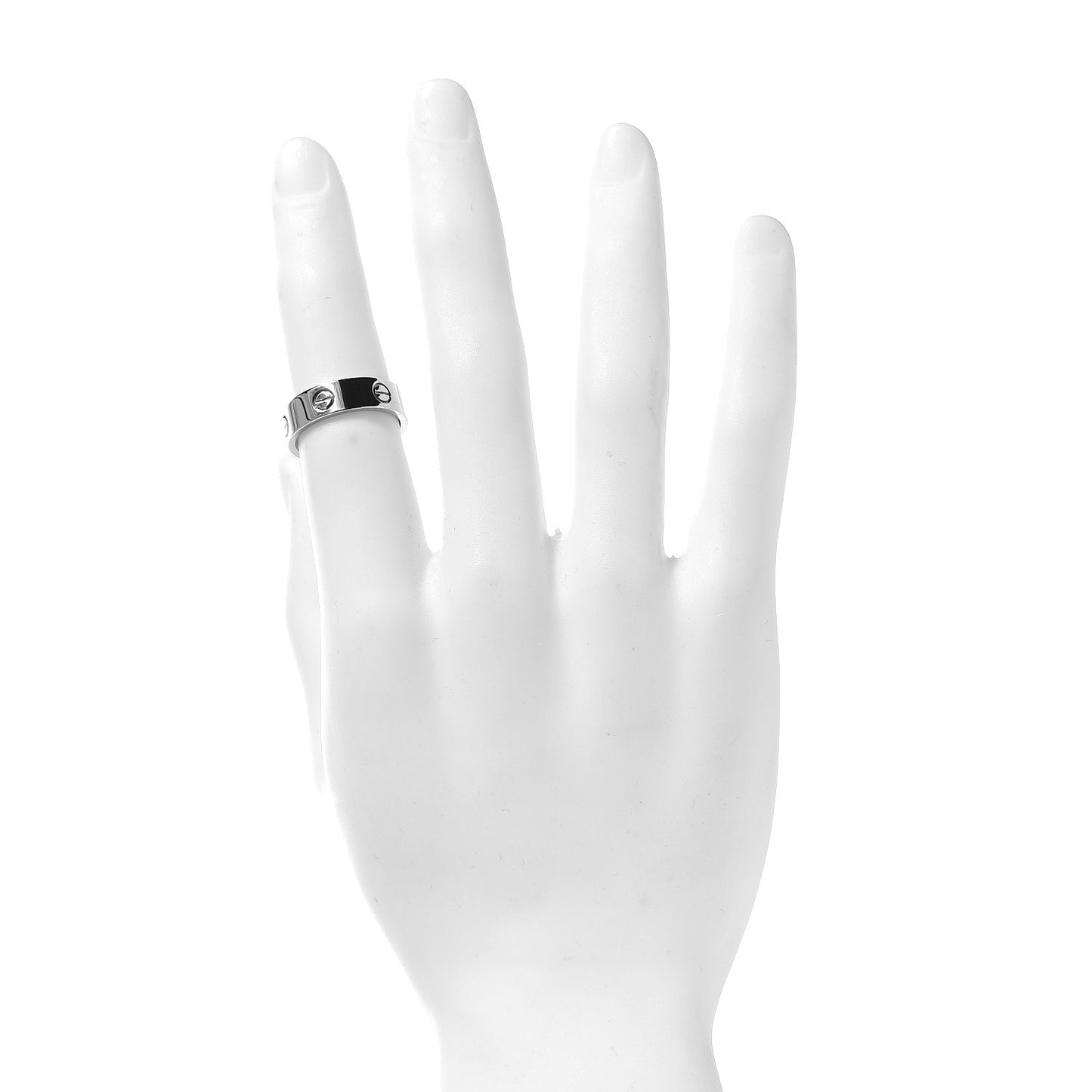 18K White Gold 6mm LOVE Ring 58 8.5