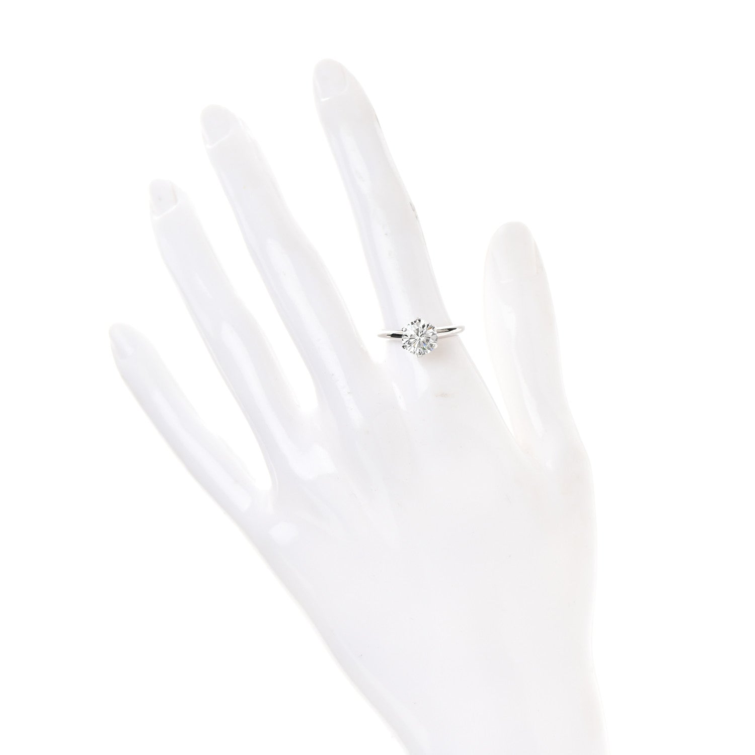 Tiffany Platinum Diamond 1.68ct Solitaire Engagement Ring 54 7 2 of 5