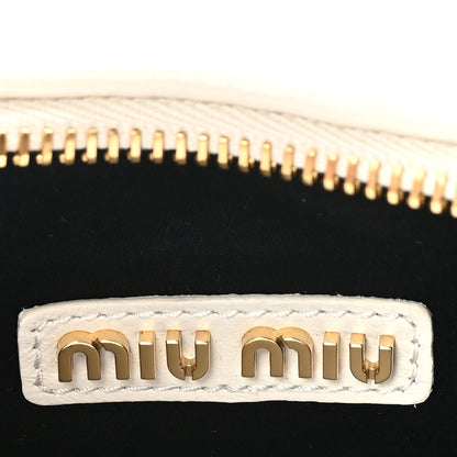 Miu Miu Nappa Matelasse Small Wander Hobo White 6 of 9