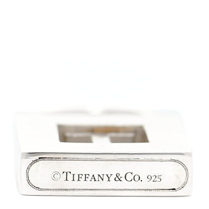Tiffany Sterling Silver Letter T Lock Charm Pendant 3 of 4