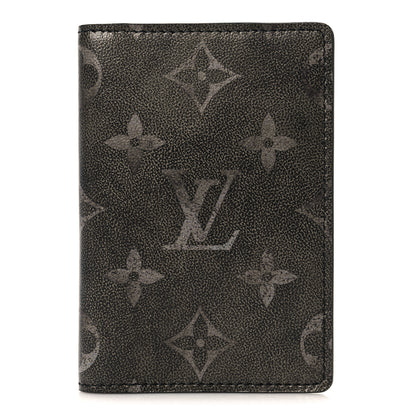 Louis Vuitton Brushed Monogram Pocket Organizer Black White 1 of 7