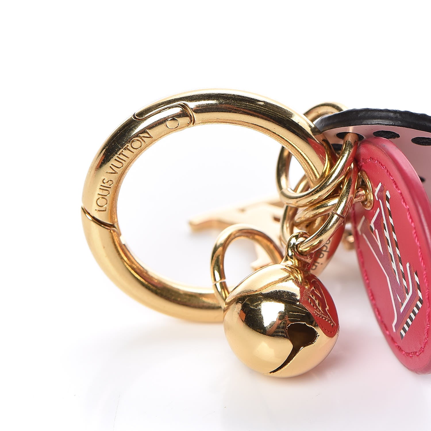 Louis Vuitton Monogram Fetish Flower Perforated Bag Charm Pink 3 of 4