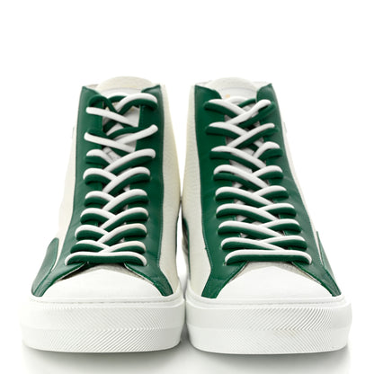 Louis Vuitton Grained Calfskin Mens Tattoo Sneaker Boots 8 White Green 2 of 8