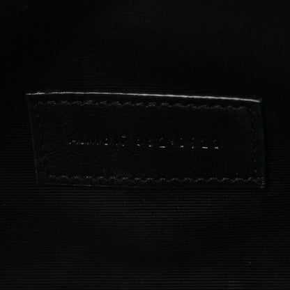 Saint Laurent Grain De Poudre Matelasse Chevron Monogram Envelope Clutch Black 7 of 7