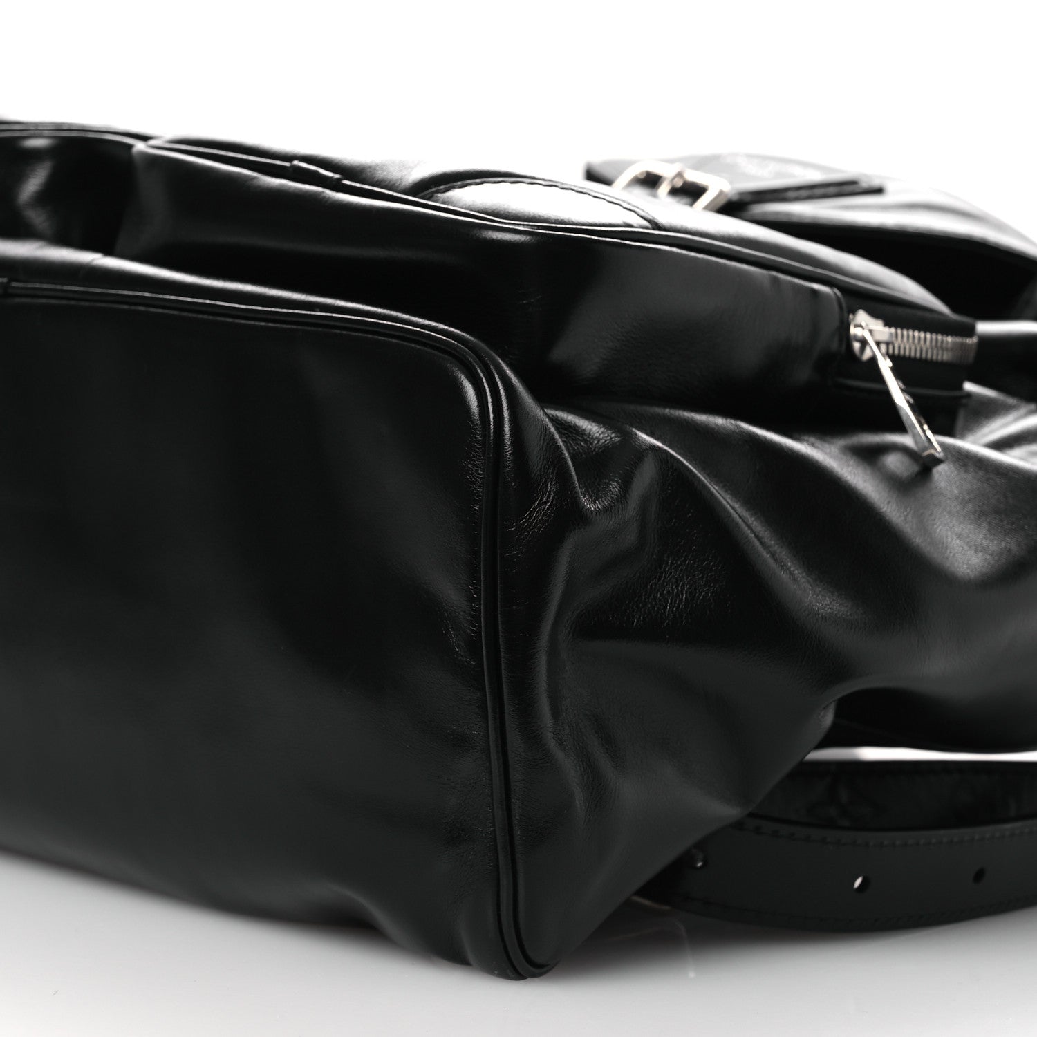Louis Vuitton Shiny Calfskin Montsouris Cargo Backpack Black 9 of 10